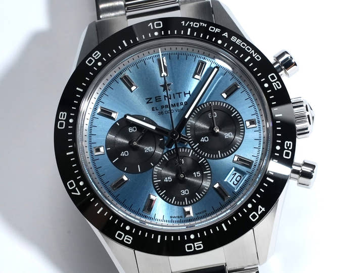 ゼニス クロノマスター スポーツ ヨシダ スペシャル エディション Ref.03.3104.3600/54.M3100 アクアブルー文字盤 極美品 73s3nk8a