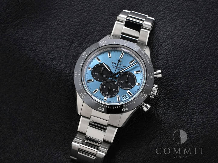 ゼニス クロノマスター スポーツ ヨシダ スペシャル エディション Ref.03.3104.3600/54.M3100 アクアブルー文字盤 極美品 73s3nk8a