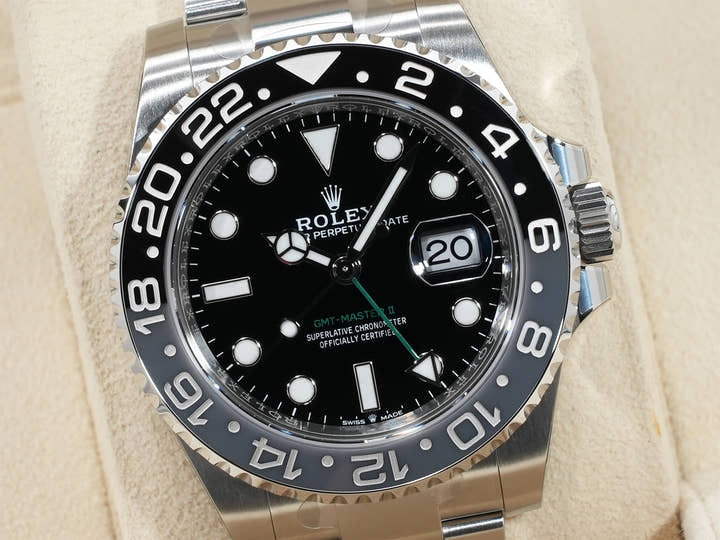 Rolex GMT-Master II Ref. 126710GRNR Stainless Steel Black Dial Oyster Bracelet