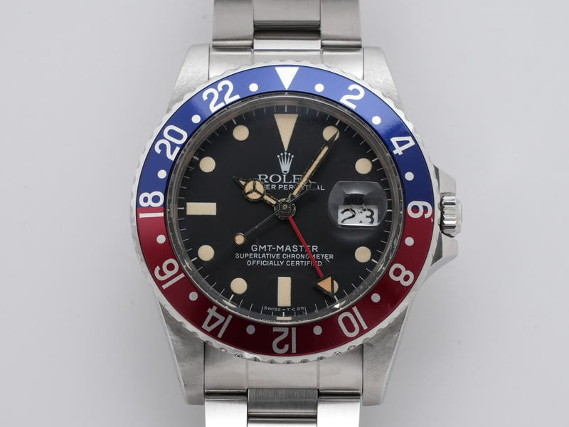 ロレックス GMTマスター Ref.16750 ブラック文字盤 中古 2c9fdajt
