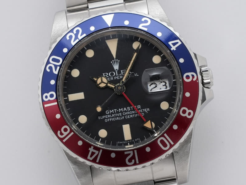 ロレックス GMTマスター Ref.16750 ブラック文字盤 中古 2c9fdajt