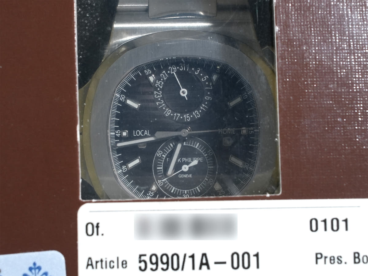 パテックフィリップ ノーチラス トラベルタイム クロノグラフ Ref.5990/1A-001 ブラックグラデーション文字盤 デッドストック u46fatd2