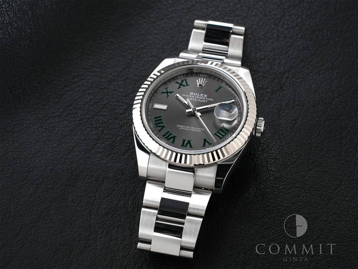 ロレックス デイトジャスト41 Ref.126334 ステンレススチール/ホワイトゴールド スレートローマン文字盤 オイスターブレスレット