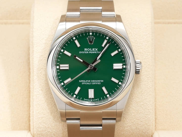 ロレックス オイスターパーペチュアル36 Ref.126000 ステンレススチール グリーン文字盤