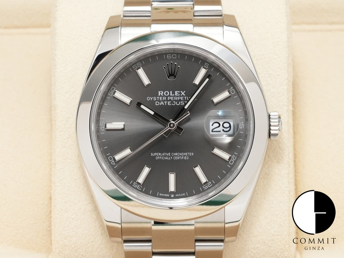 ロレックス デイトジャスト41 Ref.126300 ステンレススチール スレート文字盤 オイスターブレスレット