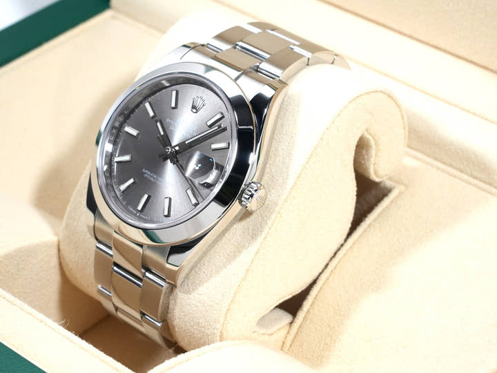 ロレックス デイトジャスト41 Ref.126300 ステンレススチール スレート文字盤 オイスターブレスレット