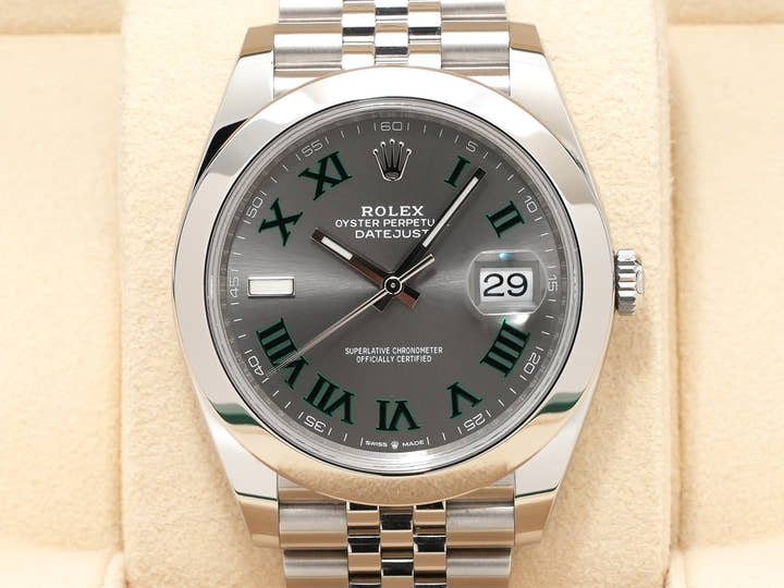 ロレックス デイトジャスト41 Ref.126300 ステンレススチール スレートローマン文字盤 ジュビリーブレスレット 美品 66giov7e