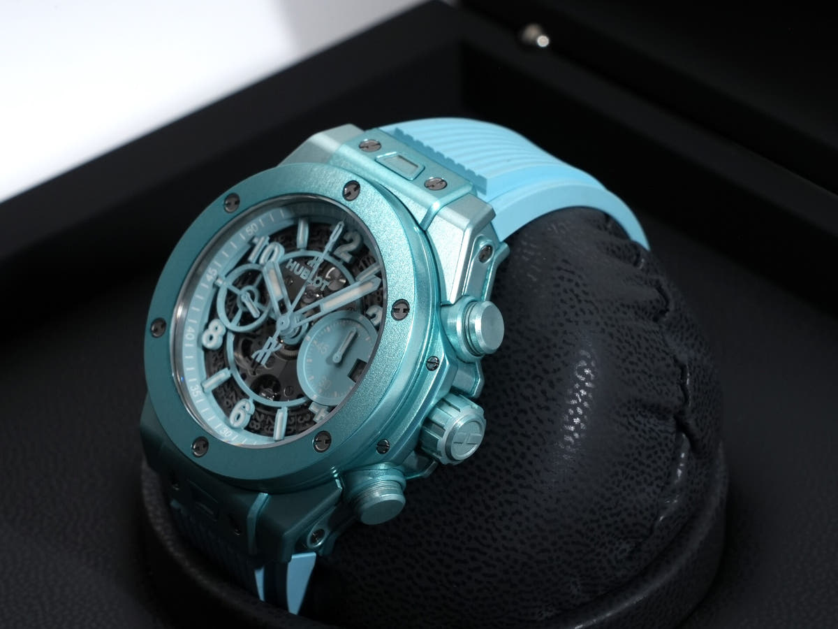 Hublot Big Bang Unico Summer Ref.441.UB.5120.NR Matte Turquoise Skeleton Dial Good Condition tycnitwg