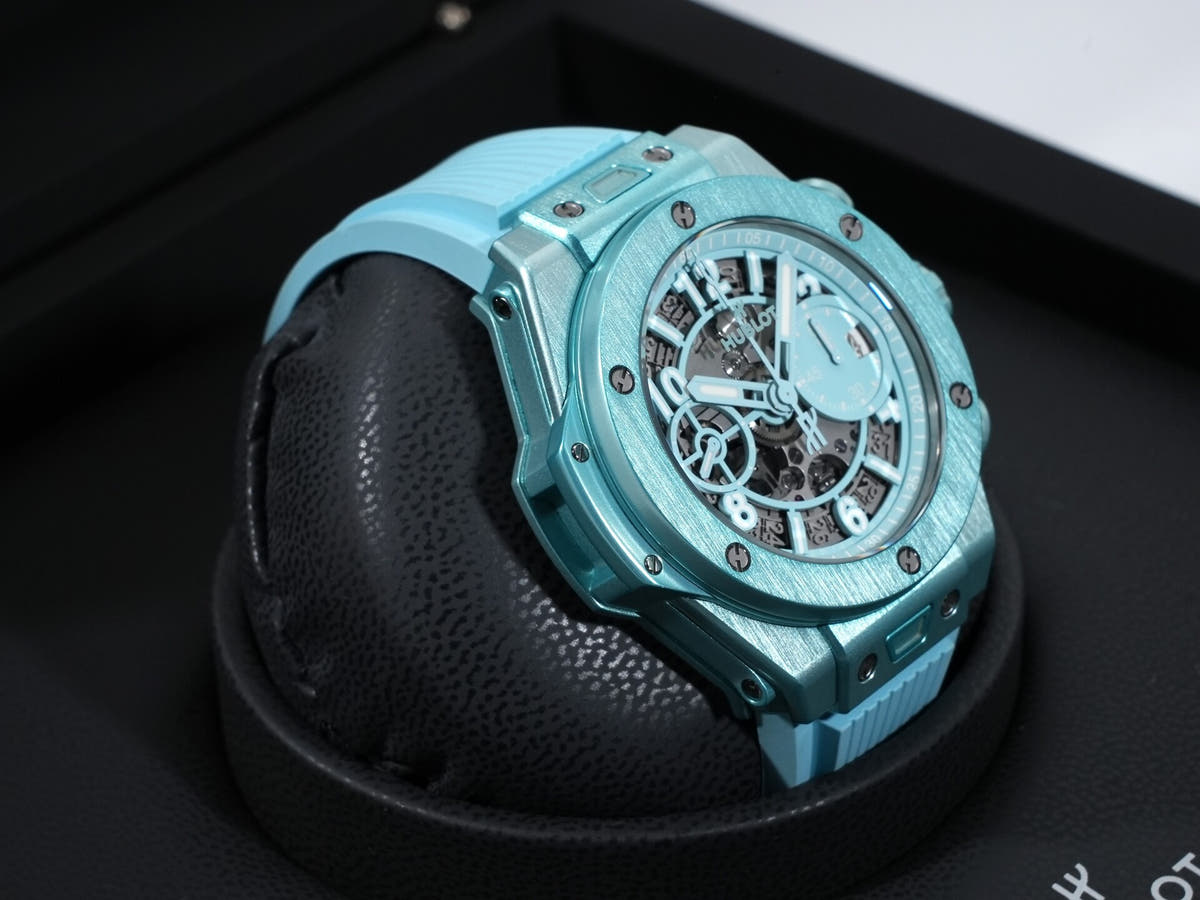 Hublot Big Bang Unico Summer Ref.441.UB.5120.NR Matte Turquoise Skeleton Dial Good Condition tycnitwg