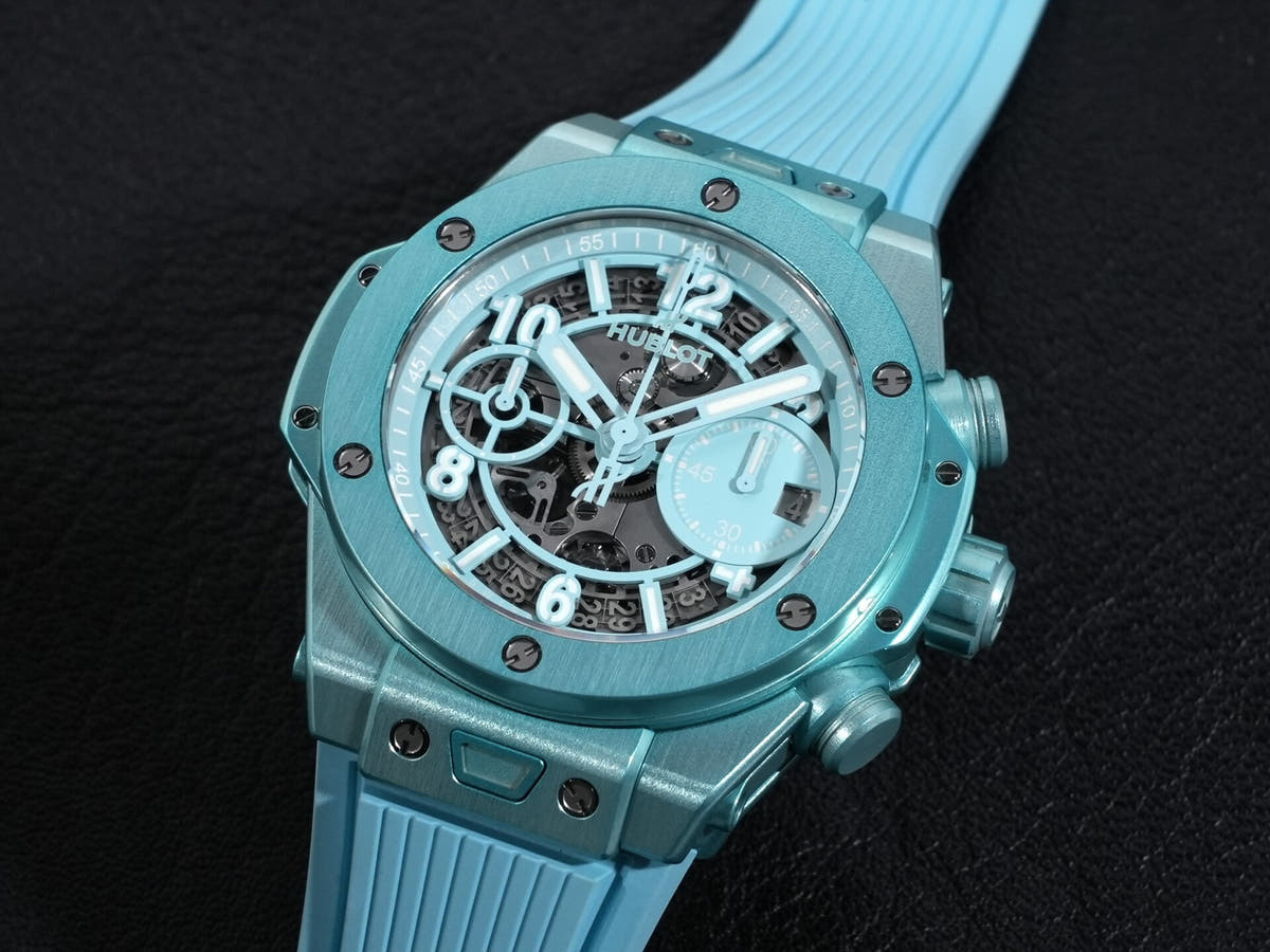 Hublot Big Bang Unico Summer Ref.441.UB.5120.NR Matte Turquoise Skeleton Dial Good Condition tycnitwg