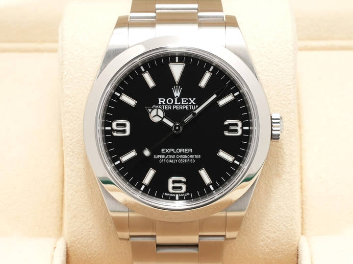 ロレックス エクスプローラーI Ref.214270 ステンレススチール ブラック文字盤