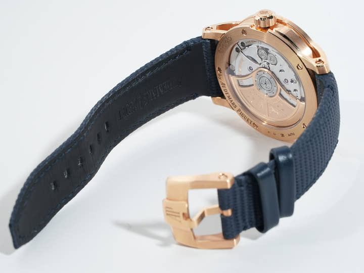 Audemars Piguet CODE 11.59 by Audemars Piguet Ref. 15210OR.OO.A002KB.03 Pink Gold Smoked Blue Lacquer Dial