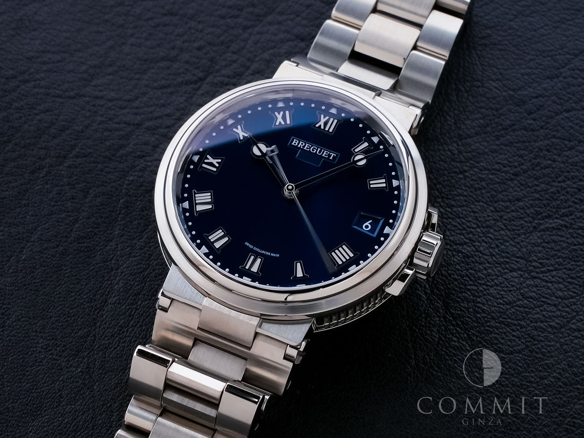 ブレゲ マリーン Ref.5517TI/Y1/TZ0 ブルー文字盤 極美品 5oga2bma