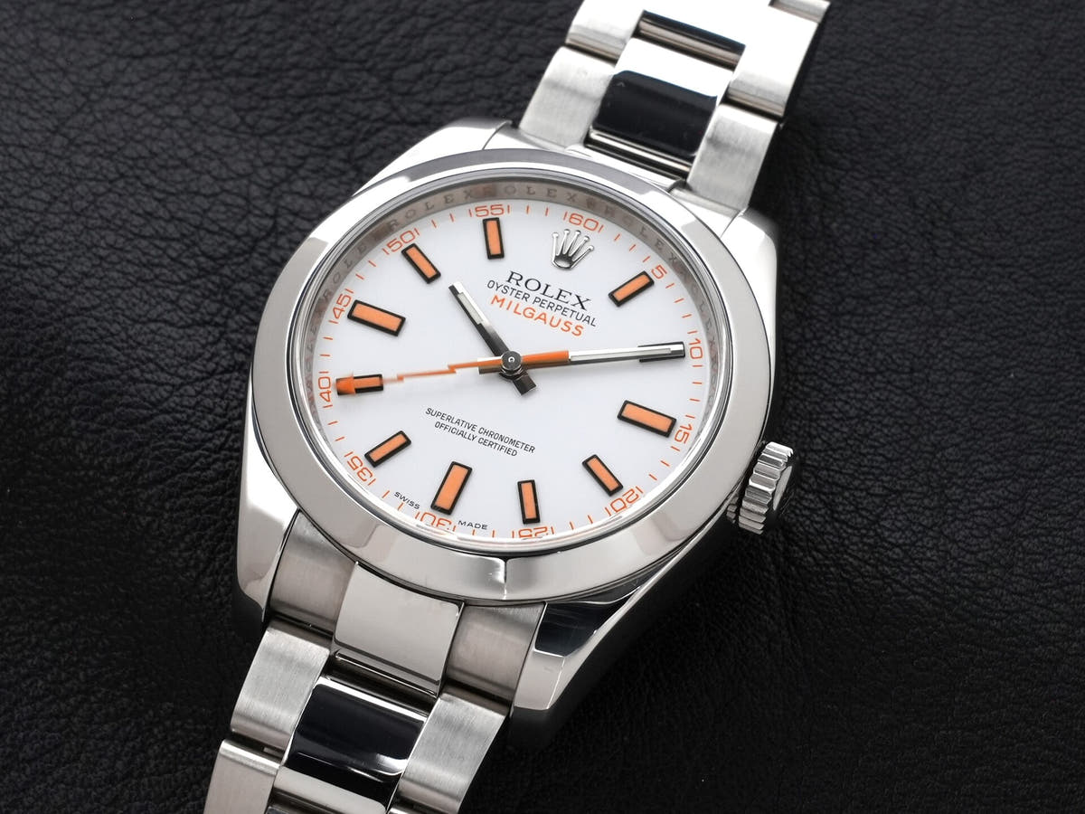 ロレックス ミルガウス Ref.116400 ホワイト文字盤 中古 35zjrzv4