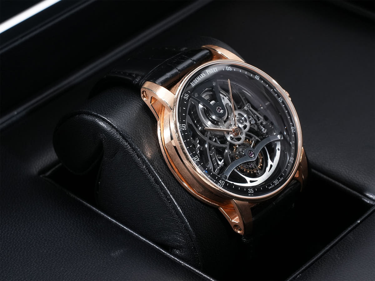 Audemars Piguet CODE 11.59 by Audemars Piguet Tourbillon Openwork Ref.26600OR.OO.D002CR.01 Black lacquer inner bezel, openwork dial Used 8ou78i7x