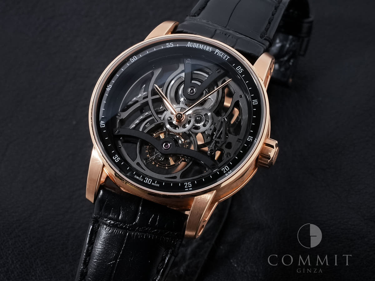 Audemars Piguet CODE 11.59 by Audemars Piguet Tourbillon Openwork Ref.26600OR.OO.D002CR.01 Black lacquer inner bezel, openwork dial Used 8ou78i7x
