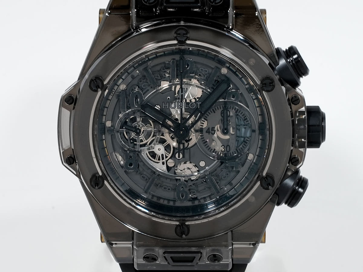 Hublot Big Bang Unico Sapphire All Black Ref.411.JB.4901.RT Skeleton Dial Used 2eoqmney