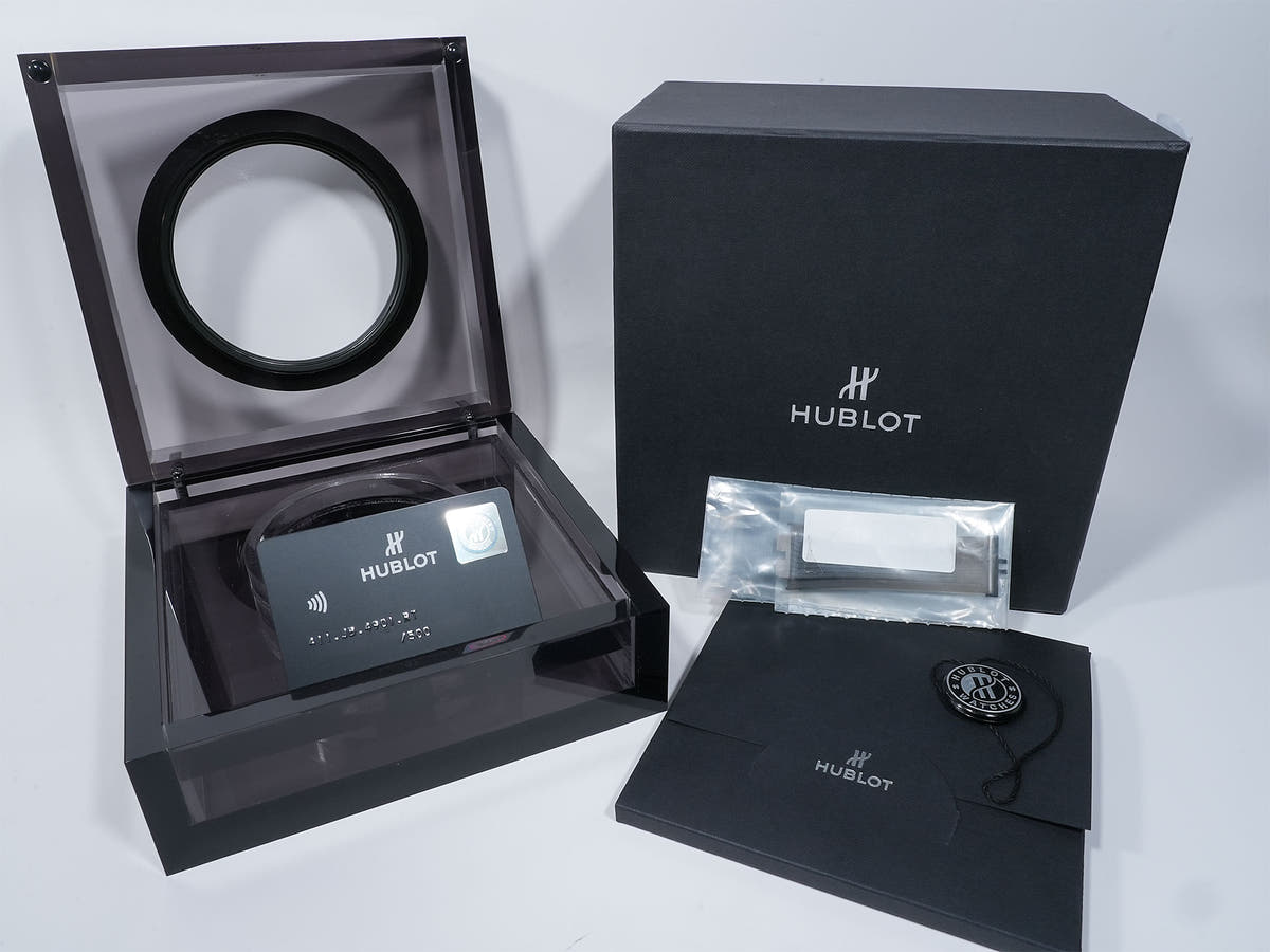 Hublot Big Bang Unico Sapphire All Black Ref.411.JB.4901.RT Skeleton Dial Used 2eoqmney