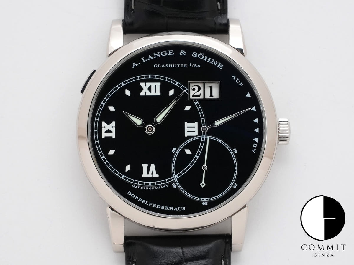 A. Lange &amp; Söhne Grand Lange 1 Luminous Ref.115.028 18KWG Black Dial Used zdw748de