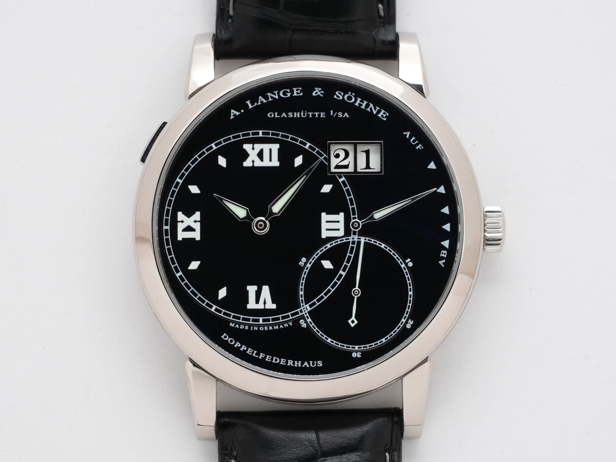 A. Lange &amp; Söhne Grand Lange 1 Luminous Ref.115.028 18KWG Black Dial Used zdw748de