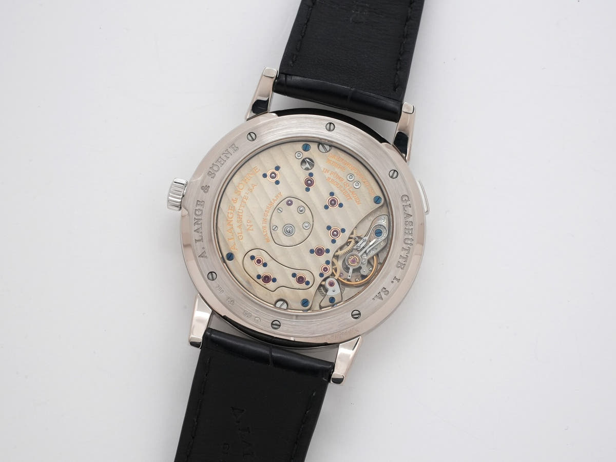 A. Lange &amp; Söhne Grand Lange 1 Luminous Ref.115.028 18KWG Black Dial Used zdw748de