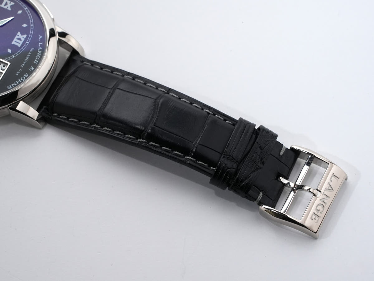 A. Lange &amp; Söhne Grand Lange 1 Luminous Ref.115.028 18KWG Black Dial Used zdw748de