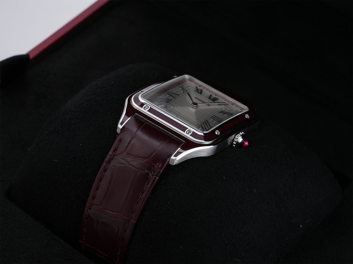 カルティエ サントス デュモン LM Ref.WGSA0053 シルバー文字盤 美品 bzatmb8t