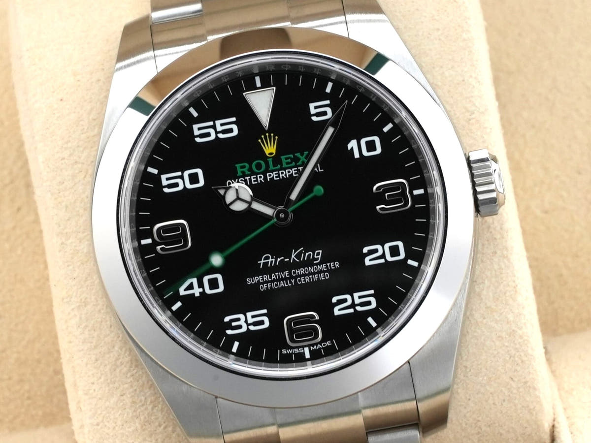 ロレックス エアキング Ref.116900 SS ブラック文字盤 美中古 ic7gzm7c
