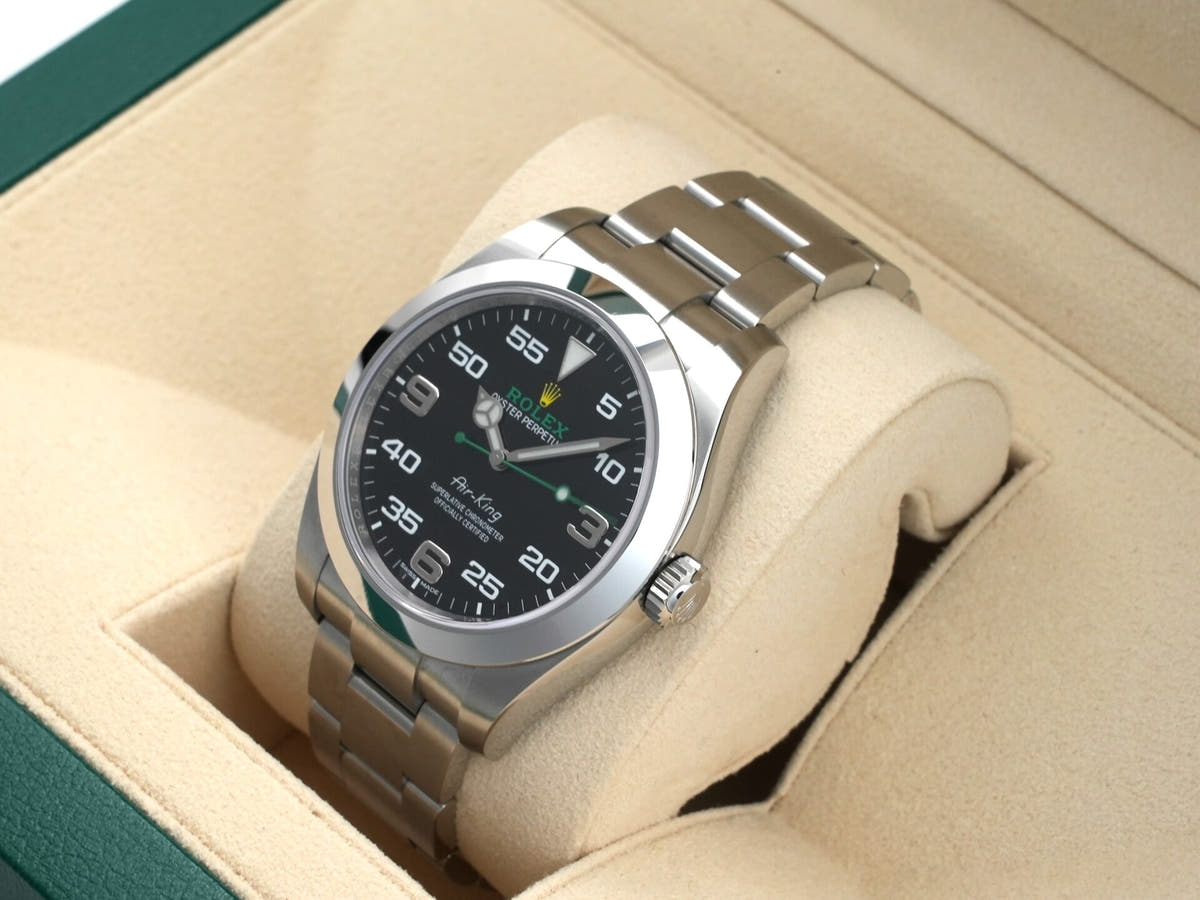 ロレックス エアキング Ref.116900 SS ブラック文字盤 美中古 ic7gzm7c