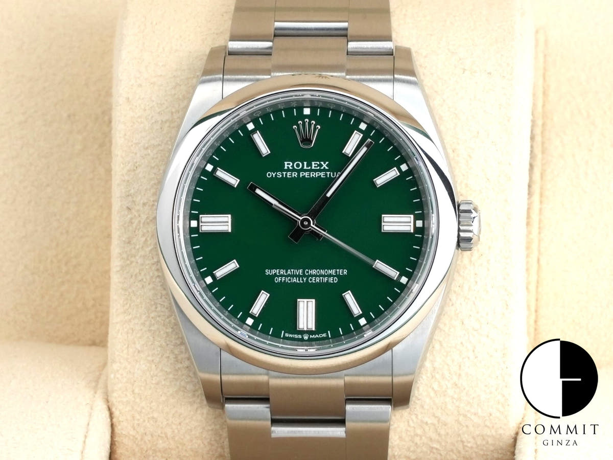 ロレックス オイスターパーペチュアル36 Ref.126000 ステンレススチール グリーン文字盤