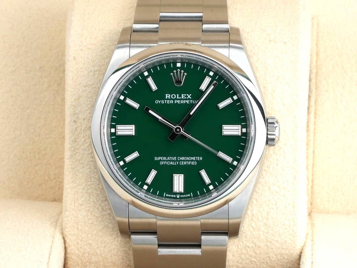 ロレックス オイスターパーペチュアル36 Ref.126000 ステンレススチール グリーン文字盤