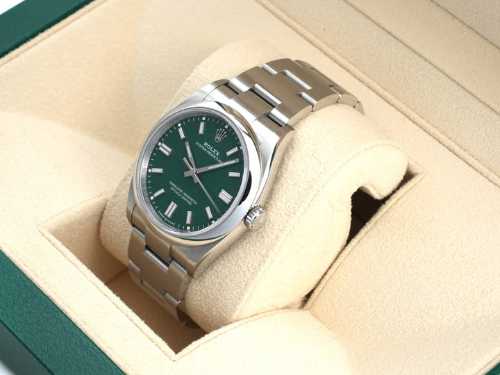 ロレックス オイスターパーペチュアル36 Ref.126000 ステンレススチール グリーン文字盤