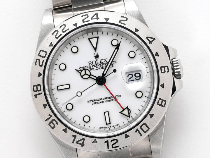 ロレックス エクスプローラーII Ref.16570 ステンレススチール ホワイト文字盤