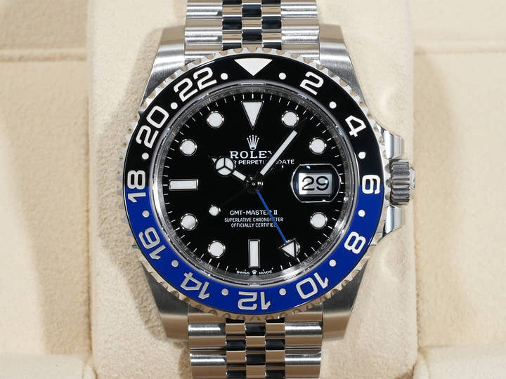 Rolex GMT-Master II Ref. 126710BLNR Stainless Steel Black Dial Jubilee Bracelet