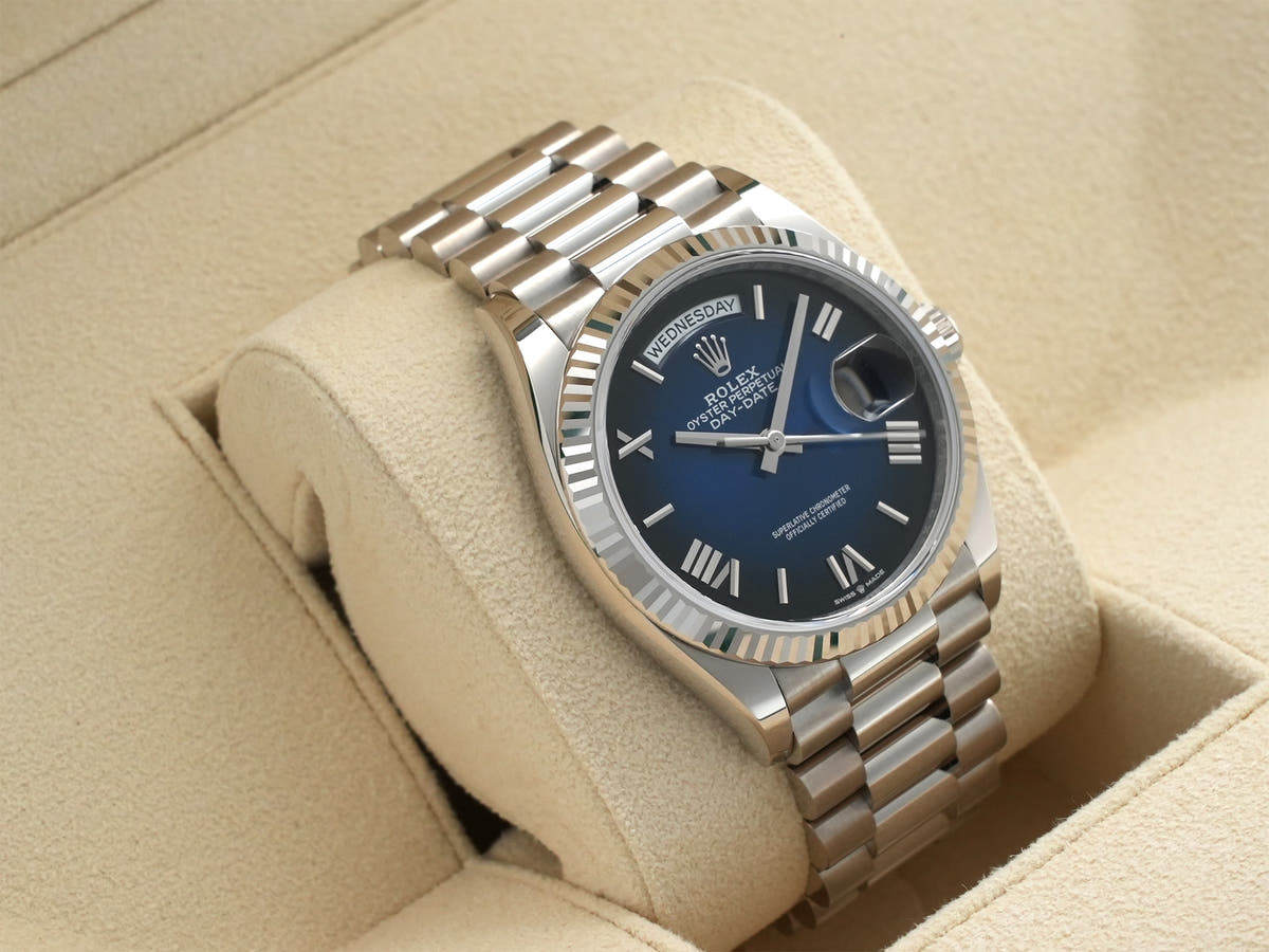 Rolex Day-Date 36 Ref.128239 18KWG Blue Ombre Dial Unused mcxtmtw3