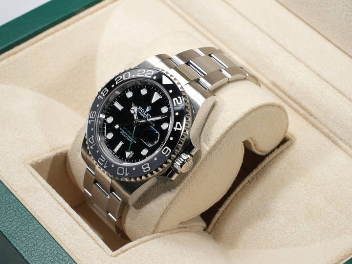 Rolex GMT-Master II Ref. 126710GRNR Stainless Steel Black Dial Oyster Bracelet