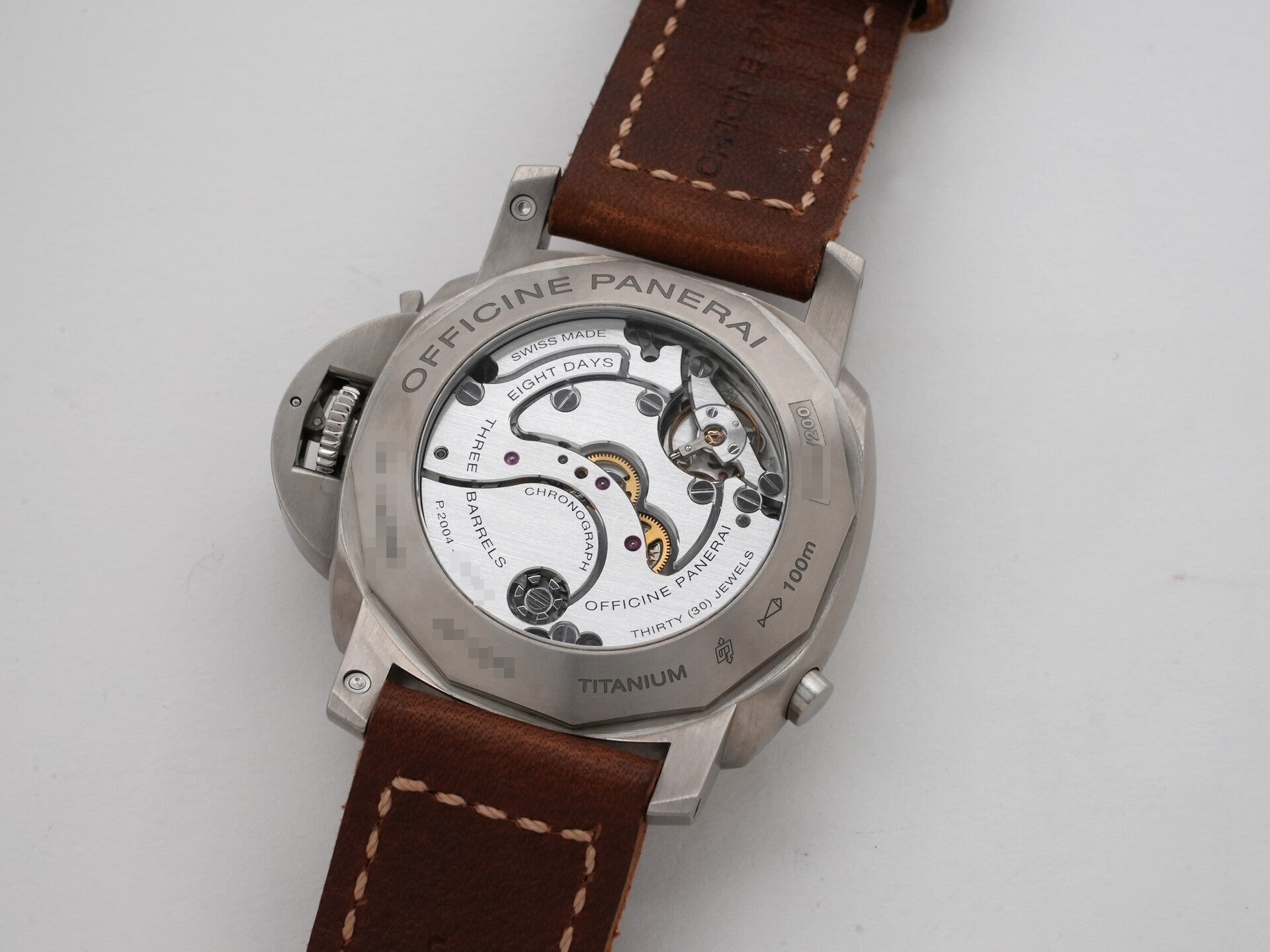 パネライ ルミノール 1950 クロノグラフ モノプルサンテ 8DAYS GMT チタニオ Ref.PAM00737 TITANIUM グリーン文字盤