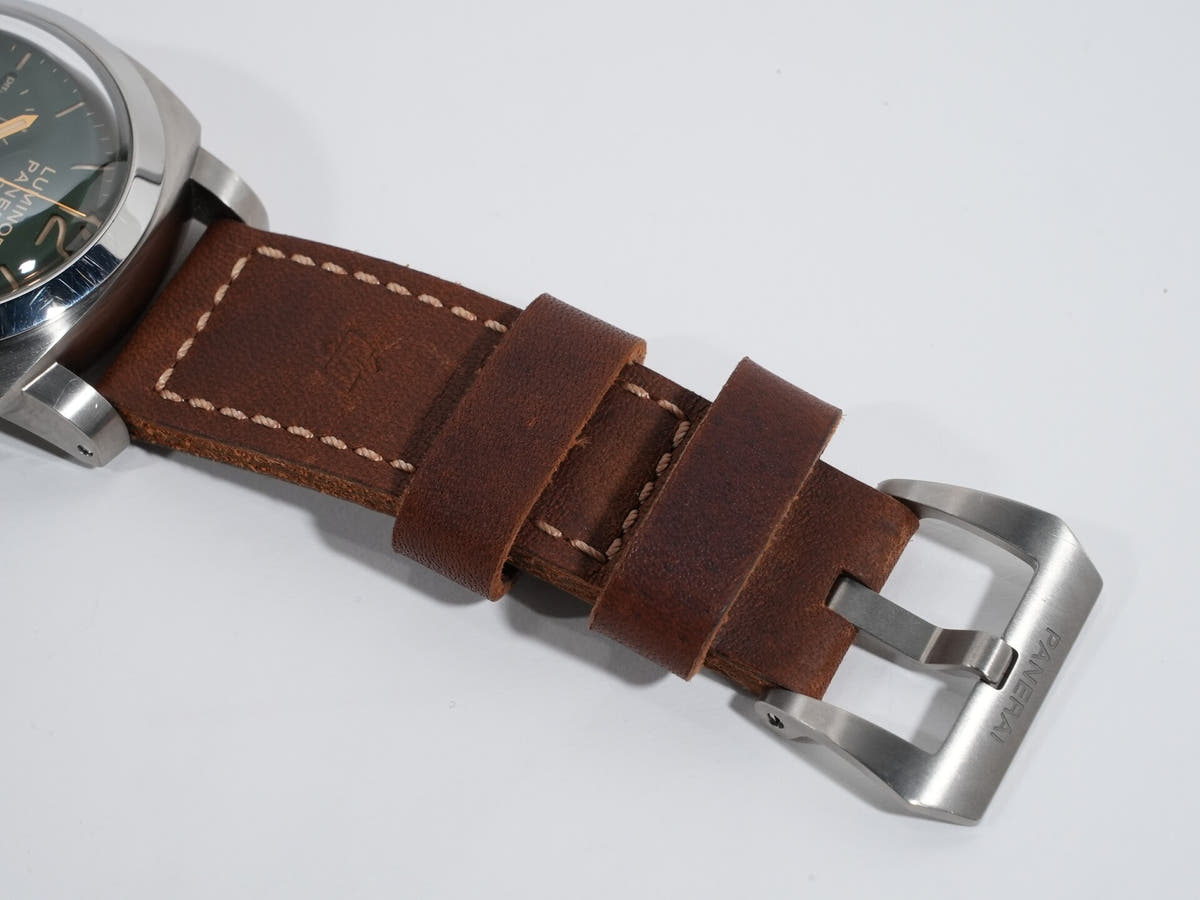 パネライ ルミノール 1950 クロノグラフ モノプルサンテ 8DAYS GMT チタニオ Ref.PAM00737 グリーン文字盤 中古 kwth6iow