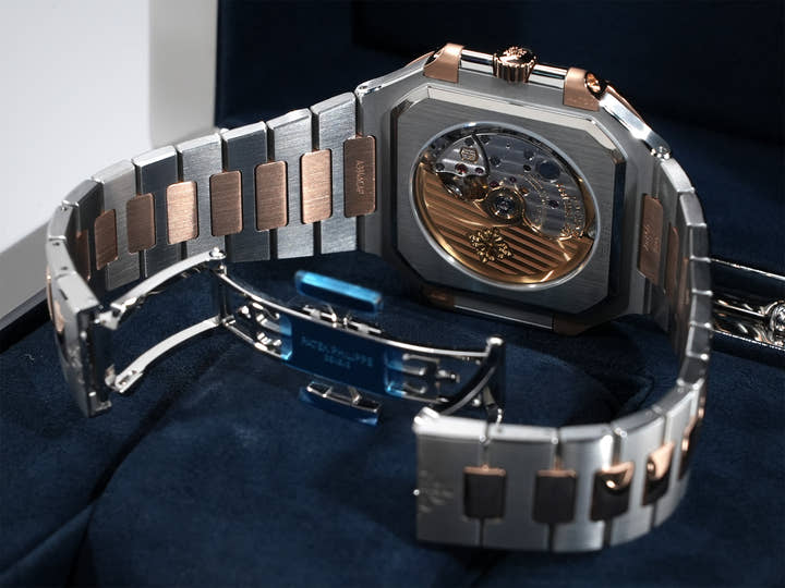 パテックフィリップ キュビタス Ref.5821/1AR-001 ステンレススチール/ローズゴールド ブルーソレイユ文字盤