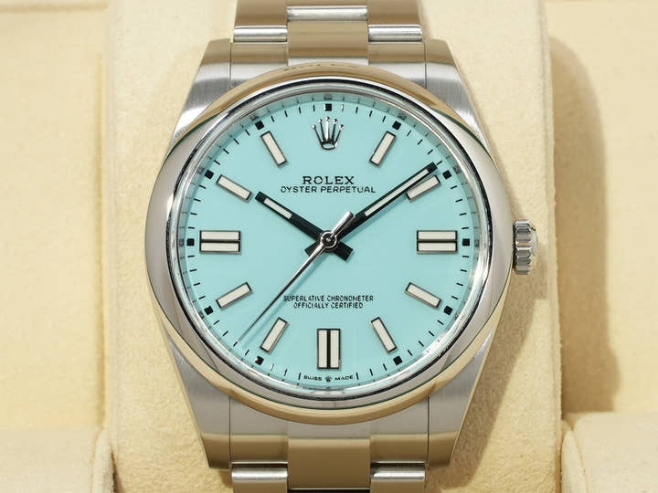 Rolex Oyster Perpetual 41 Ref. 124300 Stainless Steel Turquoise Dial