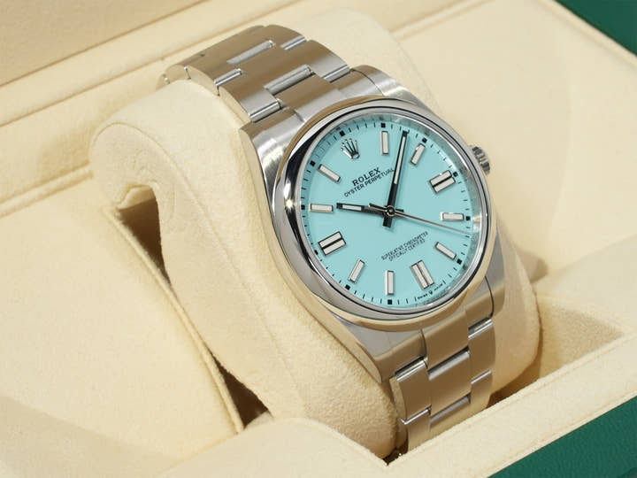 Rolex Oyster Perpetual 41 Ref. 124300 Stainless Steel Turquoise Dial