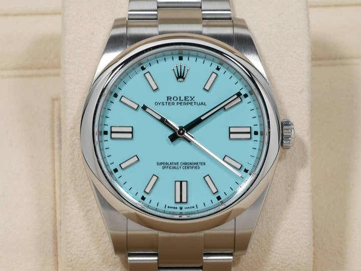 Rolex Oyster Perpetual 41 Ref. 124300 Stainless Steel Turquoise Dial