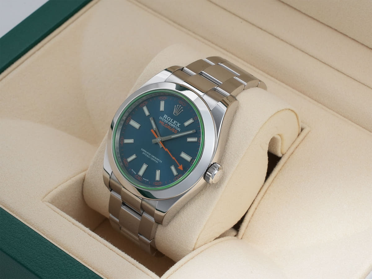 ロレックス ミルガウス Ref.116400GV Zブルー文字盤 美品 cbshs4a6