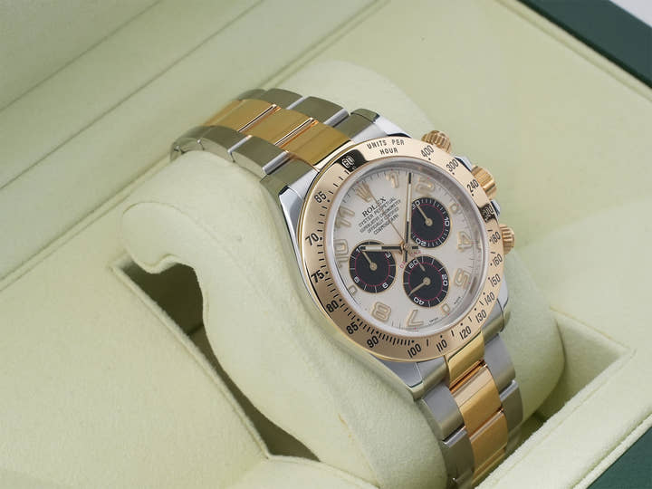 Rolex Daytona Ref. 116523 Stainless Steel/Yellow Gold White Arabic Dial