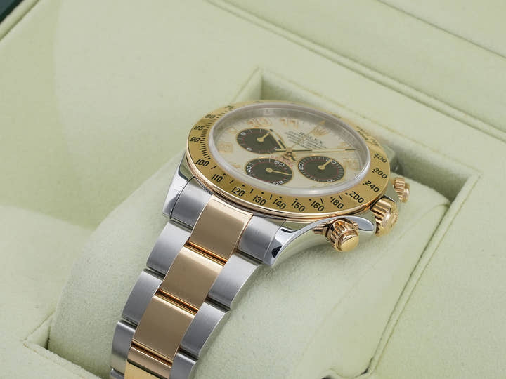 Rolex Daytona Ref. 116523 Stainless Steel/Yellow Gold White Arabic Dial