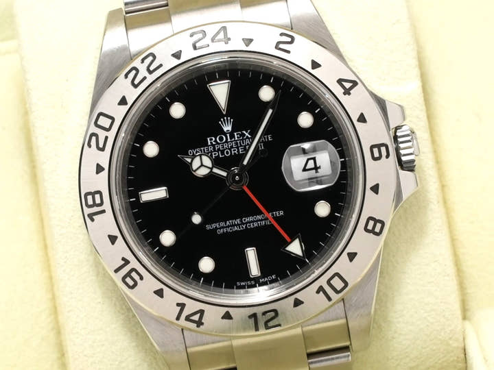 Rolex Explorer II Ref. 16570 Stainless Steel Black Dial