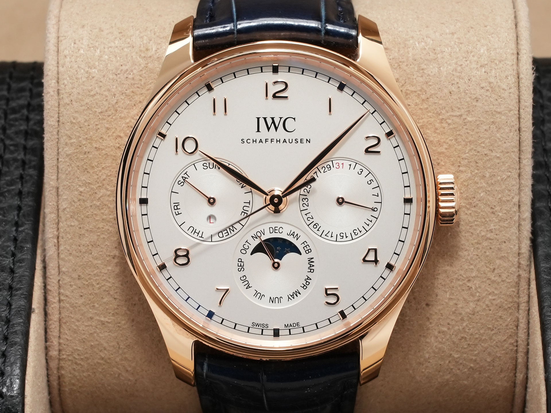 IWC ポルトギーゼ パーペチュアル カレンダー Ref.IW344202 18KREG シルバー文字盤