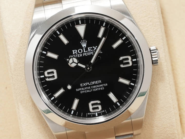 ロレックス エクスプローラーI Ref.214270 ステンレススチール ブラック文字盤
