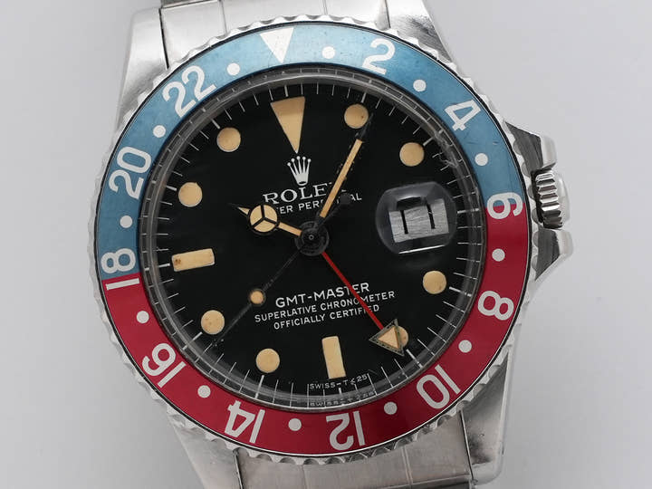 ロレックス GMTマスター Ref.1675 ステンレススチール ブラック文字盤 オイスターブレスレット