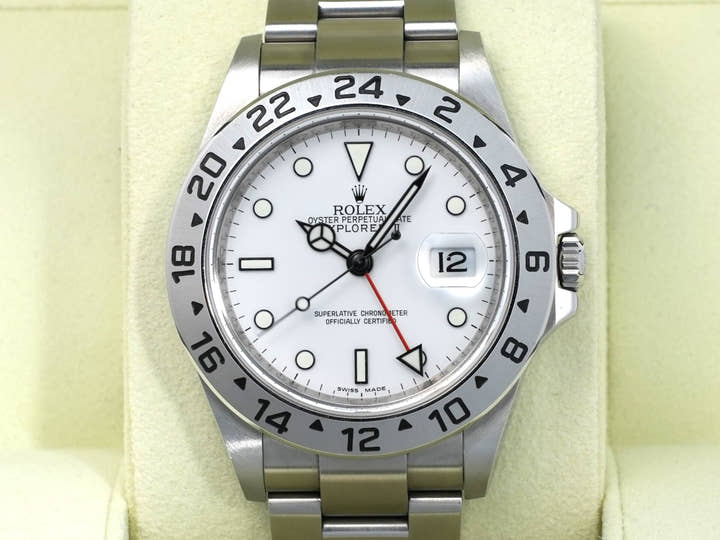 ロレックス エクスプローラーII Ref.16570 ステンレススチール ホワイト文字盤